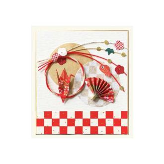 和風クリスマスカード　舞鶴色紙　ＸＪ－７０２