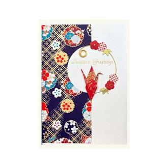 和風クリスマスカード　鶴丸　ＸＪ－７０５　コン