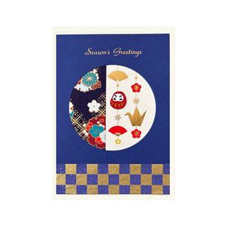 和風クリスマスカード　福飾　ＸＪ－７０９　コン