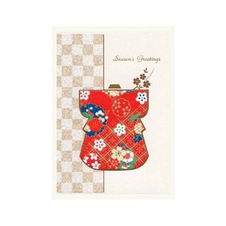 和風クリスマスカード　着物　ＸＪ－７１５