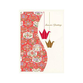 和風クリスマスカード　折鶴　ＸＪ－７２５