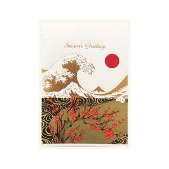 和風クリスマスカード　富士　沖ＸＪ－７２７