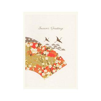 和風クリスマスカード　舞扇　ＸＪ－７２８