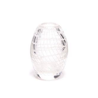 グラスベース　ＬＩＧＮＥ　エッグ　ホワイトグリッド