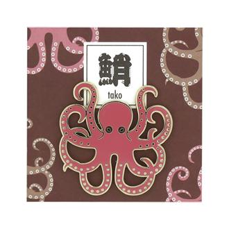 おいしい魚ピンバッジ　タコ
