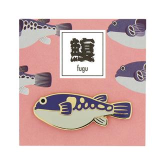 おいしい魚ピンバッジ　フグ