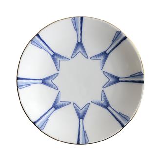 美濃焼　小皿　４寸　イワシ