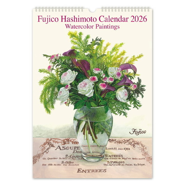 【希少】 fujico 橋本不二子　絵画　薔薇 橋本不二子監修 額装作品 マットなし太子サイズ T-27【バラ-New Dawn