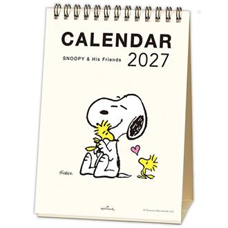 ２０２７　卓上縦型カレンダー　スヌーピー