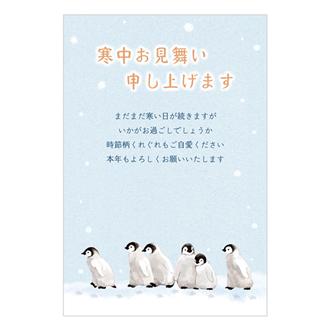 寒中はがき　ペンギン　Ｍ２２０－６０８