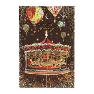 クリスマスカード　メリーゴーランド　アット　ナイト