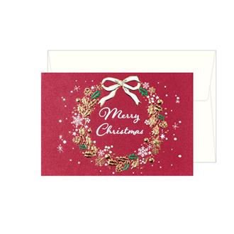 洋風クリスマスミニカード　Ｃ０９－０００２