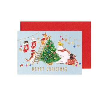 洋風クリスマスミニカード　Ｃ０９－０００５