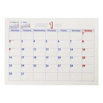 ２０２６　Ａ３ＣＳ　予定表中紙　卓上