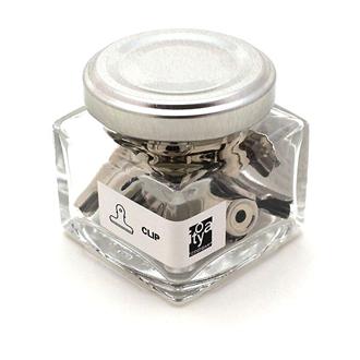 ビン入りステイショナリー　目玉クリップ