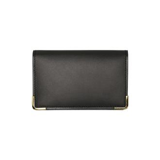 名刺入れ　ボックスカーフ肉盛り金具付