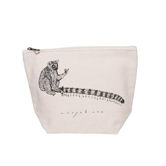 秦直也　帆布ポーチ　「キツネザル」