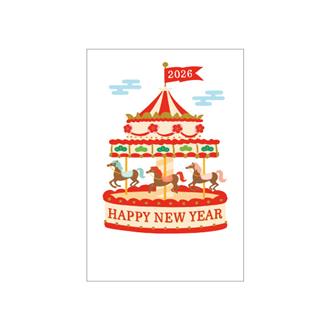 お年玉付年賀状　カラー印刷５枚入ＰＫ－２６０５