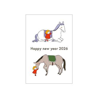 お年玉付年賀状　カラー印刷５枚入ＰＫ－２６０８