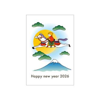 お年玉付年賀状　カラー印刷５枚入ＰＫ－２６１０