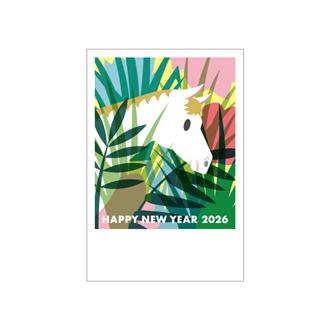 お年玉付年賀状　カラー印刷５枚入ＰＫ－２６１２