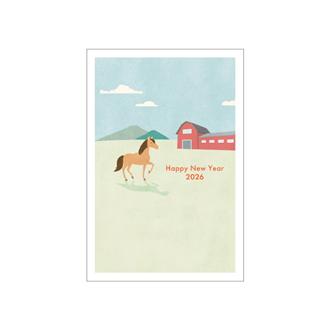 お年玉付年賀状　カラー印刷５枚入ＰＫ－２６２２