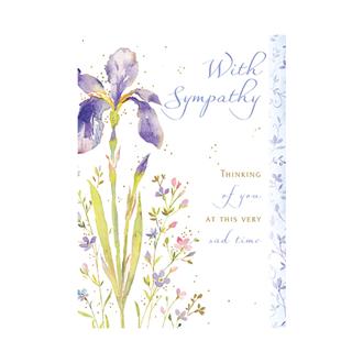 お悔やみカード　ＧＨ０７５Ｗ　アイリス