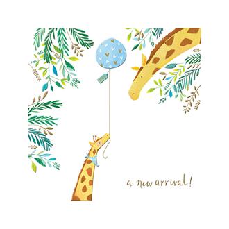 ベビーカード　ＣＩＳＯ１０１２　キリンと風船（男の子）