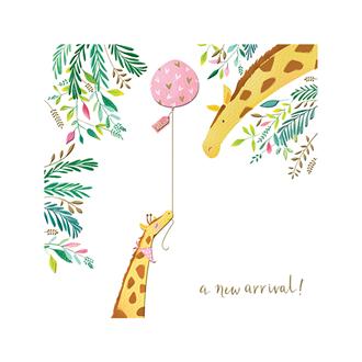 ベビーカード　ＣＩＳＯ１０１３　キリンと風船（女の子）