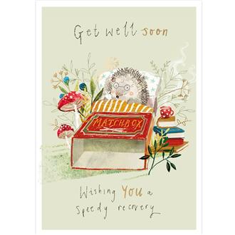 お見舞いカード　ＧＨＧ１８４　マッチ箱の針鼠