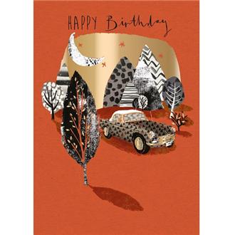 バースデイカード　ＧＨ１１９８　カーボン＆コール（車）