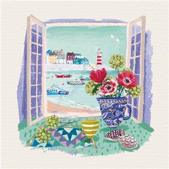 ブランクカード　ＩＩ１２７８　スケッチブック（窓辺の海）