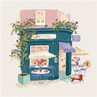 ブランクカード　ＩＩ１２８０　スケッチブック（カフェ）