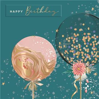 バースデイカード　ＩＪ０１２４　カクテルアワー（風船）