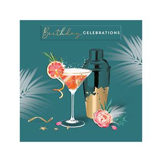 バースデイカード　ＩＪ０１２６　カクテルアワー（シェイカー）