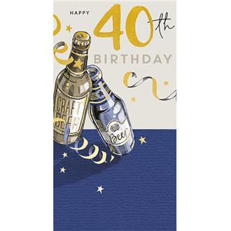 バースデイカード　ＪＢ２７９　４０歳（ビール）