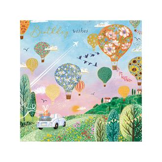 バースデイカード　ＩＩ１３７１　庭の向こう（気球）