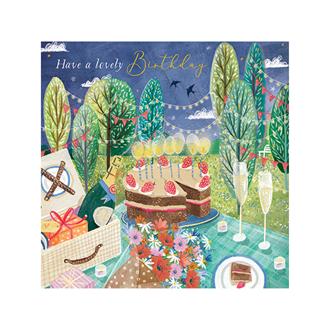 バースデイカード　ＩＩ１３７２　庭の向こう（パーティ）