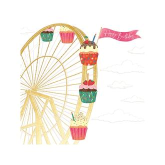 バースデイカード　ＩＪ０２２２　カップケーキ観覧車