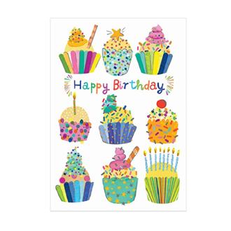 バースデイカード　ＫＡＧ２０８　万華鏡（カップケーキ）