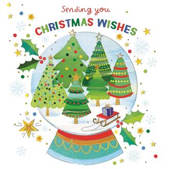 クリスマスカード　ＫＡＸ３２３　スノーグローブ