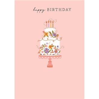 バースデイカード　ＰＮＧ００１　パンジー（段々ケーキ）