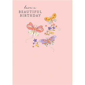 バースデイカード　ＰＮＧ００７　パンジー（バタフライ）