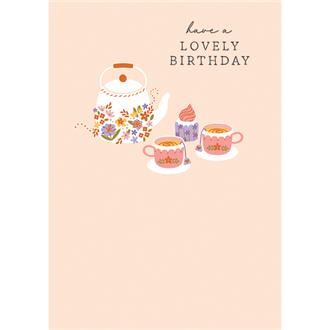 バースデイカード　ＰＮＧ００８　パンジー（ティータイム）