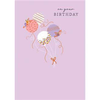 バースデイカード　ＰＮＧ００９　パンジー（バルーン）