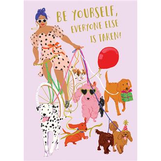 ブランクカード　ＹＧＧ０５０　ＧＯガール（犬と散歩）