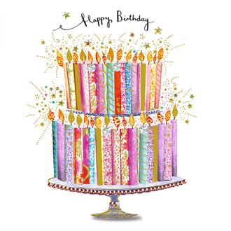 バースデイカード　ＡＴＧ１８６　アルチザン（キャンドルケーキ）
