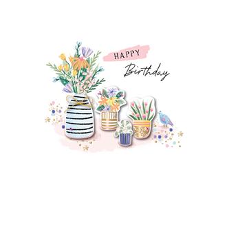 バースデイカード　ＳＳＥＲ００１　Ｓ＆Ｓ（花瓶）