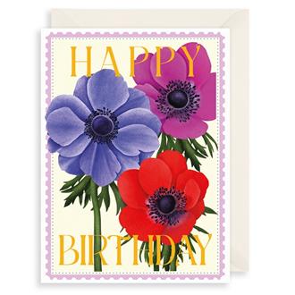 バースデイカード　ＣＢ１５Ａ　カラーバースト（アネモネ）