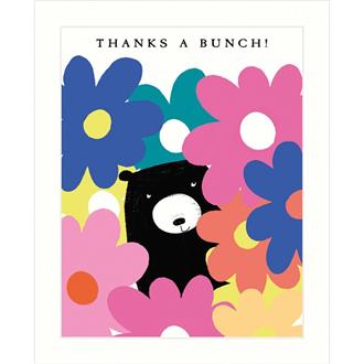 サンキューカード　ＢＥ４１Ａ　黒熊（花）